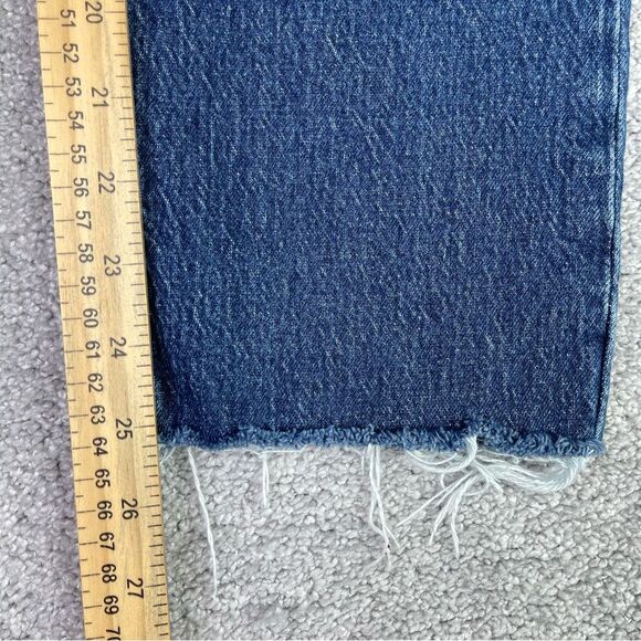 Gap Jeans Women’s 26 Blue Cheeky Straight High Rise Dark Wash Button Fly - Picture 8 of 10